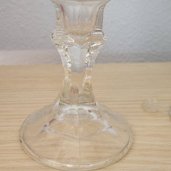 Clear Glass 2 pc Red Neck Wine Glasses with lid 8" Tall 4" Glass 4" Stem - Picture 7 of 10